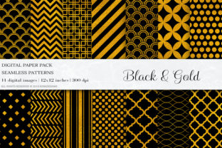 Black Gold Digital Paper Set: A Versatile Design Resource for Creatives