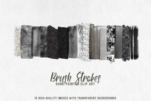Black Palette Brush Strokes Clipart