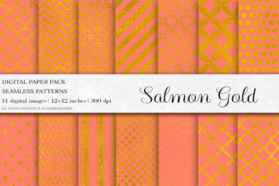 Gold Salmon Geometric Digital Papers: A Versatile Design Resource for Creators