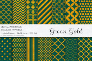Green Gold Digital Papers