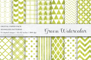 Green Watercolor Digital Papers: A Versatile Creative Resource