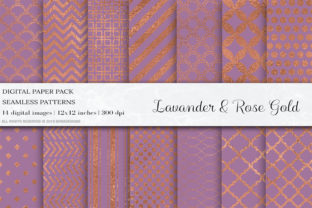 Lavander Rose Gold Digital Papers