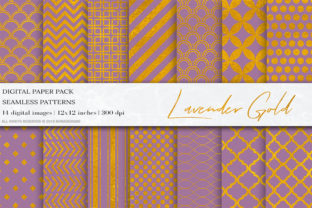 Lavender Gold Digital Papers