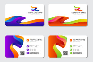 Liquid Business Card Green Blue