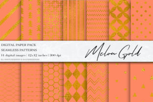Melon Gold Digital Papers