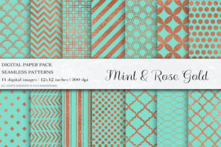 Mint Rose Gold Digital Papers: A Versatile Design Resource for Creatives