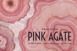Pink Agate Illustrations Textures