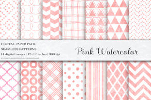 Pink Watercolor Digital Papers, Patterns: A Versatile Creative Resource
