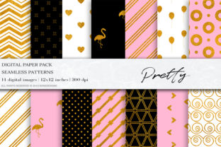 Pretty Flamingo Seamless Patterns
