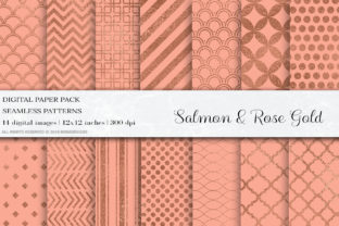 Rose Gold Salmon Seamless Patterns: A Versatile Digital Design Solution