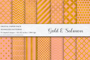 Salmon Gold Digital Papers, Seamless: A Versatile Design Resource