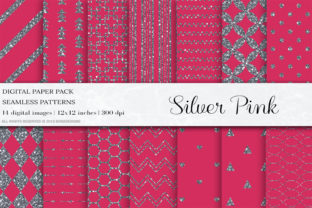 Silver Pink Seamless Patterns