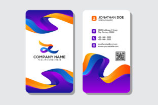 Vertical Liquid Business Card Blue and Title Fluid Identity Card: A Modern Design Trend