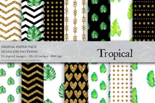 Watercolor Tropical Digital Papers: A Versatile Creative Resource for Modern Designers