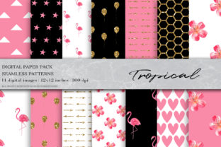 Watercolor Tropical Flamingo Patterns: A Vibrant Addition to Your Creative Projects